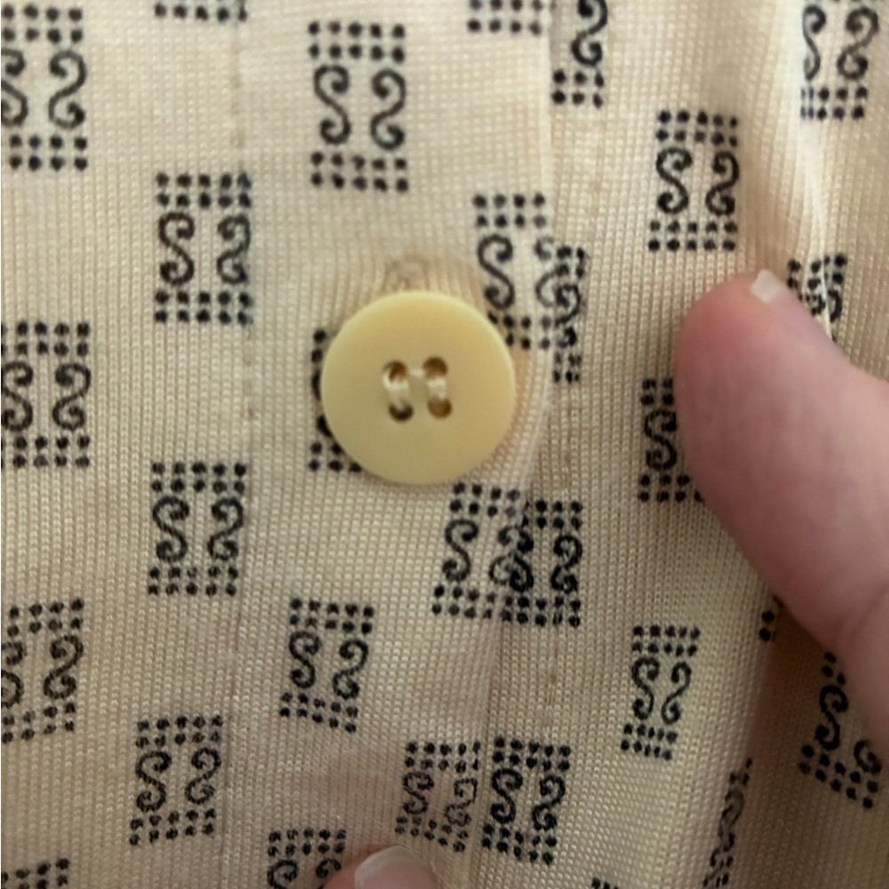 Yellow Patterned Button-Down Dress - image 6